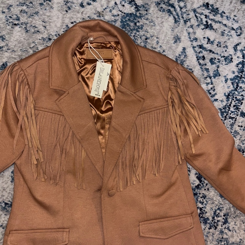 NWT Blanknyc x Free People Free Bird fringe blazer - Picture 3 of 4
